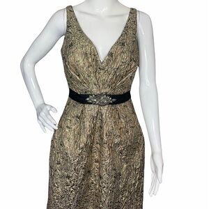 AIDAN MATTOX  SLEEVELESS JJACQUARD DRESS